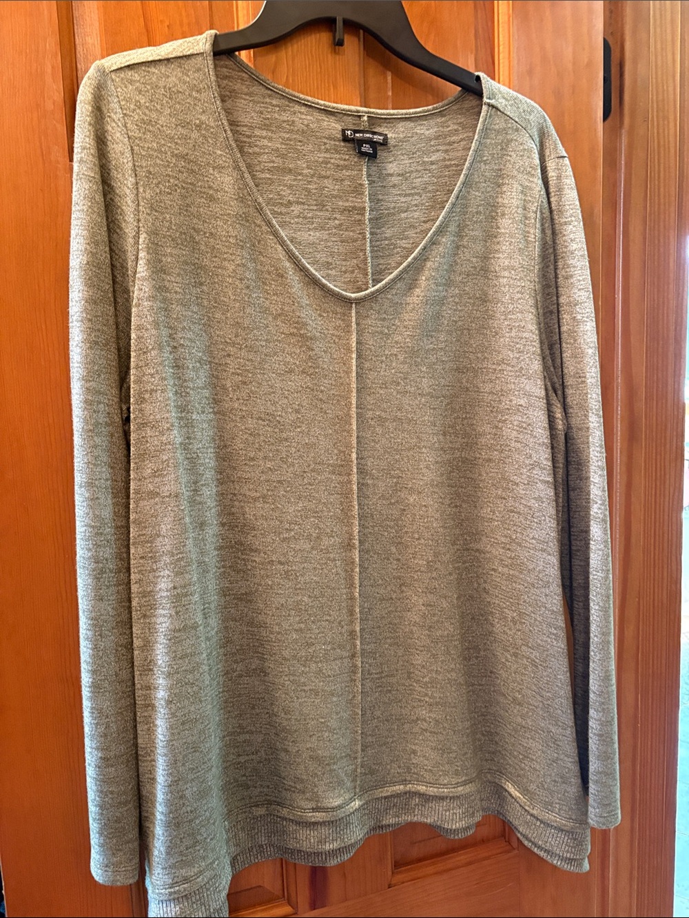 new directions Heather Gray V-Neck Sweater